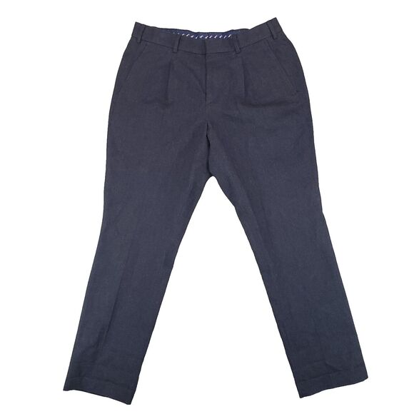 Brooks Brothers Red Fleece Felted Cotton Dress Pants Mens 34x30 Navy Blue